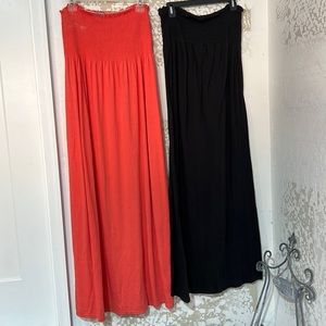 2 strapless maxi dresses